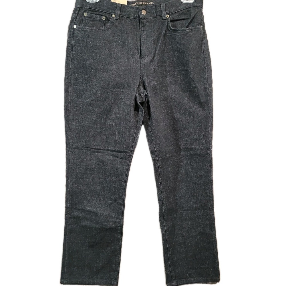 Lauren Jeans Co Classic Straight Size 10 x 29 Black Denim Mid Rise Work Formal